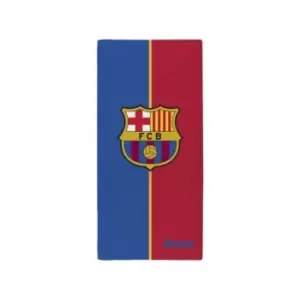 FC Barcelona Crest Towel (One Size) (Blue/Maroon)