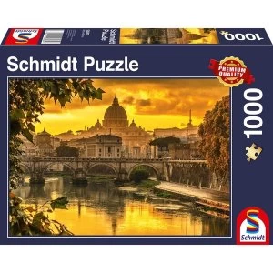 Golden Light over Rome 1000 Piece Jigsaw Puzzle