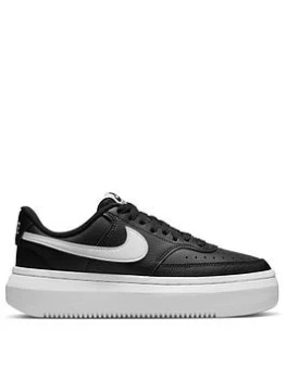 Nike Court Vision Alta Leather - Black/White, Size 5, Women