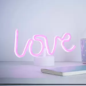 Glow Phadra Neon Love Pink LED Table Light