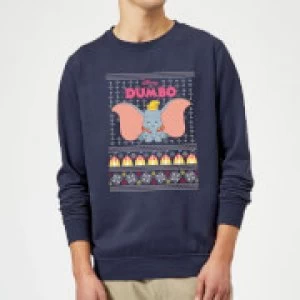 Disney Classic Dumbo Christmas Sweatshirt - Navy - M