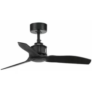 Faro JUST - Matt Black Ceiling Fan With DC Motor 81cm Smart - Remote Included