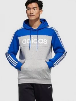 Adidas Essential Block Hoodie - Blue/Grey