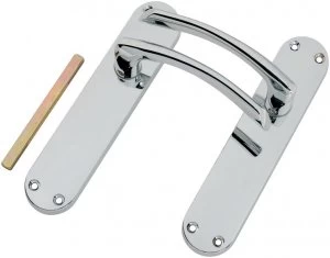 Wickes Dante Latch Door Handle - Polished Chrome 1 Pair