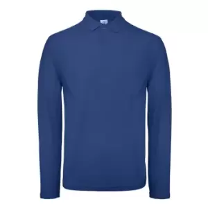 B&C ID.001 Mens Long Sleeve Polo (Pack Of 2) (S) (Regal Blue)