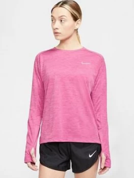 Nike Running Pacer Long Sleeve Top - Pink