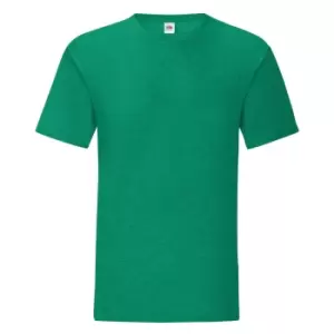 Fruit Of The Loom Mens Iconic T-Shirt (L) (Heather Green)