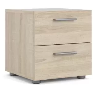 Pepe Bedside 2 Drawers in Oak - Oak