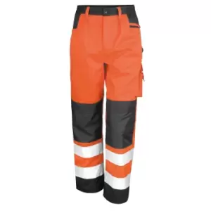 Result Safeguard Adults Unisex Hi Viz Cargo Trousers (Pack Of 2) (M) (Hi Vis Orange)