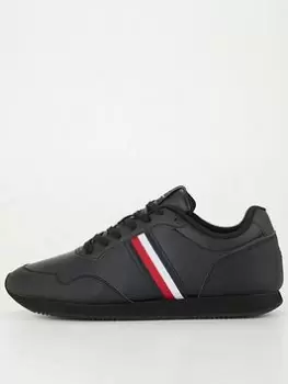 Tommy Hilfiger Core Lo Runner Pu Lth, Black, Size 41, Men