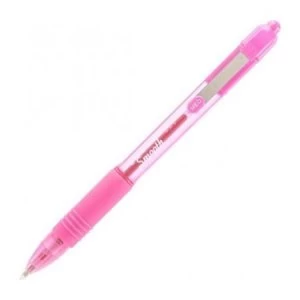 Zebra Z-Grip Smooth Ballpoint Pen Medium 1.0mm Tip 0.7mm Line Pink - Pack of 12 Pens