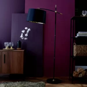 Iconic Hensley Floor Lamp in Black and Brass