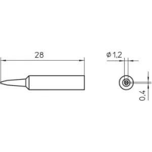 Weller XNT K Soldering tip Chisel-shaped Tip size 1.2mm Content