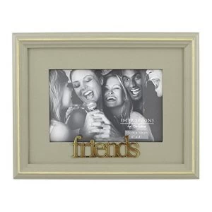 6" x 4" - Celebrations Grey Wooden Photo Frame - Friends