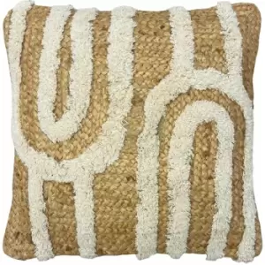 Furn Unio Braided 100% Jute Cushion Cover, Natural, 45 x 45 Cm