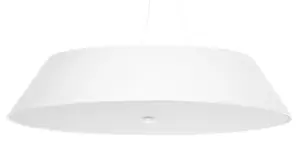 Vega Cylindrical Pendant Light White 70cm E27