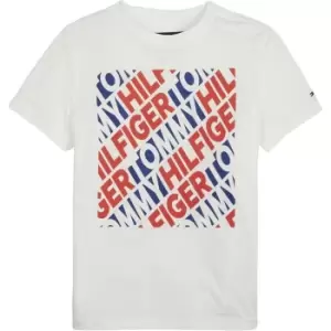 Tommy Hilfiger Boys Block Print T-Shirt - White