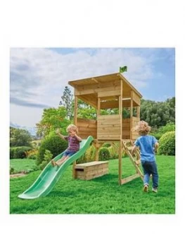 Tp Tree Tops Wooden Playhouse With Slide