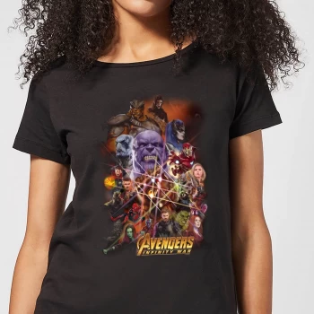 Avengers Team Portrait Womens T-Shirt - Black - 5XL