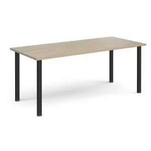 Rectangular Black radial leg meeting table 1800mm x 800mm - barcelona