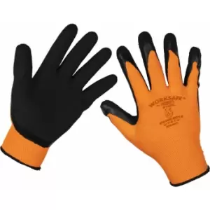 Loops - 12 pairs Latex Coated Foam Gloves - Large - Improved Grip Lightweight Safety