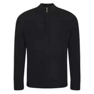 Ecologie Mens Wakhan Zip Neck Sweater (L) (Black)