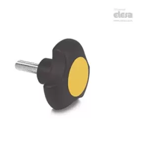 Elesa - Lobe knob-VTT.40-C-p-M8x60-C4 Yellow