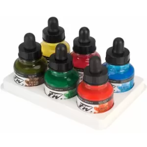 Fw Acrylic Paint Ink Primary Set 6 x 29.5ml - Daler Rowney