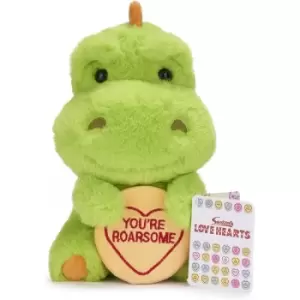 Swizzels Love Hearts Danny The Dinosaur 'You're Roarsome' 7" Soft Toy