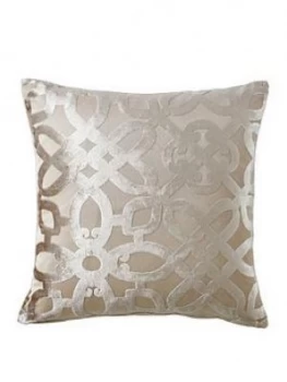 Catherine Lansfield Lattice Cut Velvet Cushion