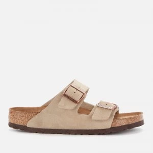 Birkenstock Mens Arizona Sfb Suede Double Strap Sandals - Taupe - EU 40/UK 7