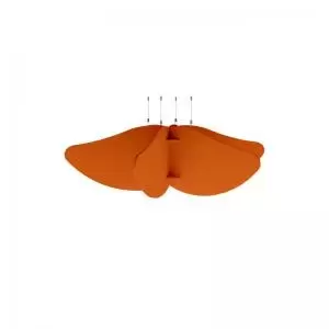 Piano Scales acoustic suspended ceiling raft in orange 1200 x 1200mm -