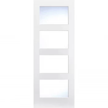 Shaker Internal Glazed Primed White 4 Lite Door - 686 x 1981mm