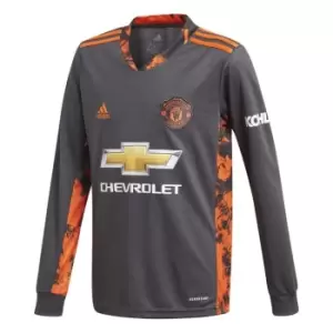 adidas Manchester United Home Goalkeeper Shirt 2020 2021 Junior - Grey