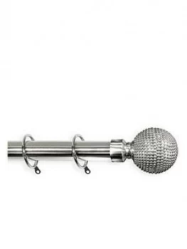 Studded Ball Finial Extendable Curtain Pole