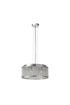 Aldern Chrome & Crystal Chandelier Ceiling 4 Light