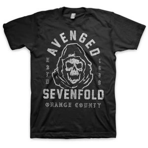 Avenged Sevenfold - So Grim Orange County Unisex Large T-Shirt - Black