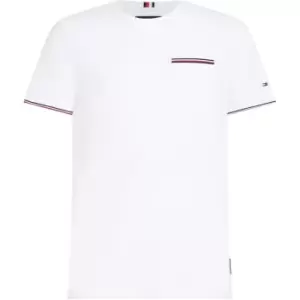 Tommy Hilfiger Honey Comb Rwb Pocket Tee - White