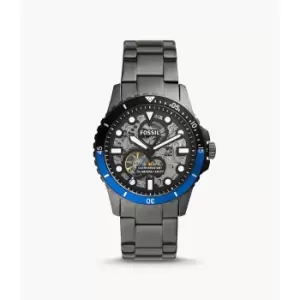 Fossil Mens Fb-01 Automatic Smoke Stainless Steel Watch - Gunmetal