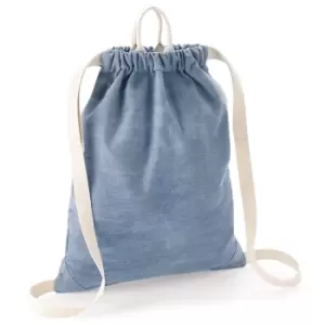 Bagbase Denim Gymsac (One Size) (Light Denim)