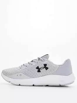 Under Armour UA Charged Pursuit 3 Trainers - Grey/Black, Grey/Black, Size 8, Women