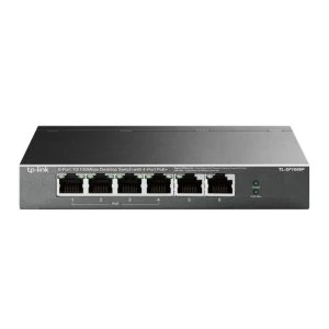 TP-LINK (TL-SF1006P) 6-Port 10/100 Unmanaged Desktop Switch 4 Port PoE+ Steel Case UK Plug