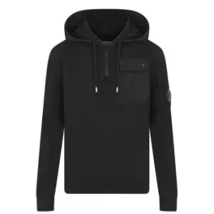 CP COMPANY Boys Fleece Mix Hoodie - Black