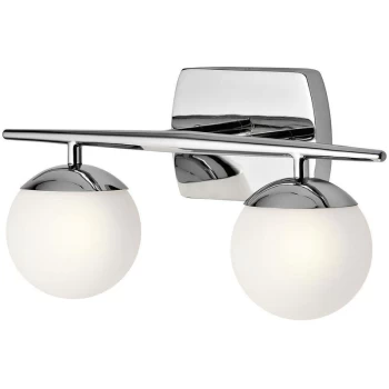 Elstead - Jasper - 2 Light Bathroom Wall Light Polished Chrome IP44, G9