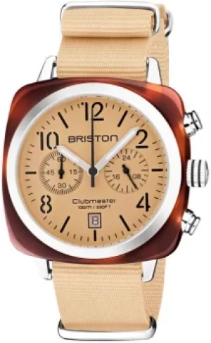 Briston Watch Clubmaster Classic Chronograph Terracotta Vanilla