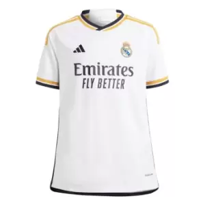 adidas Real Madrid Home Shirt 2023 2024 Juniors - White