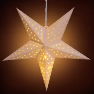 LED Paper Star Cream 2ft 5 Arms Stars