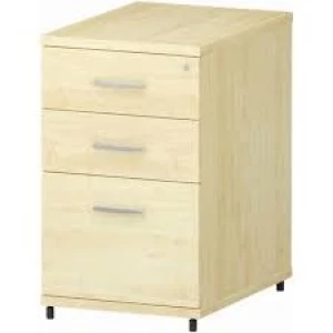 Trexus Desk High 3 Drawer 600D Pedestal 425x600x730mm Maple Ref