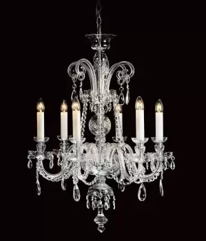 Liberec Georgian Lead Crystal Multi Arm Chandelier