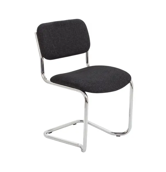 Summit Fabric Visitor Chair Charcoal & Chrome